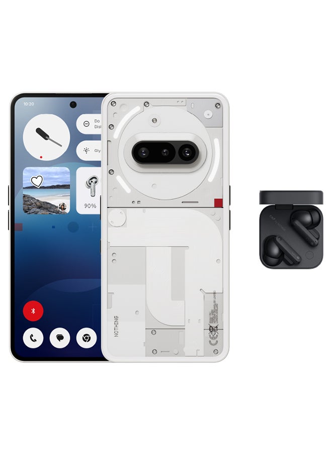 Nothing Phone (3a) Dual SIM White 12GB RAM 256GB Bundle (CMF Buds