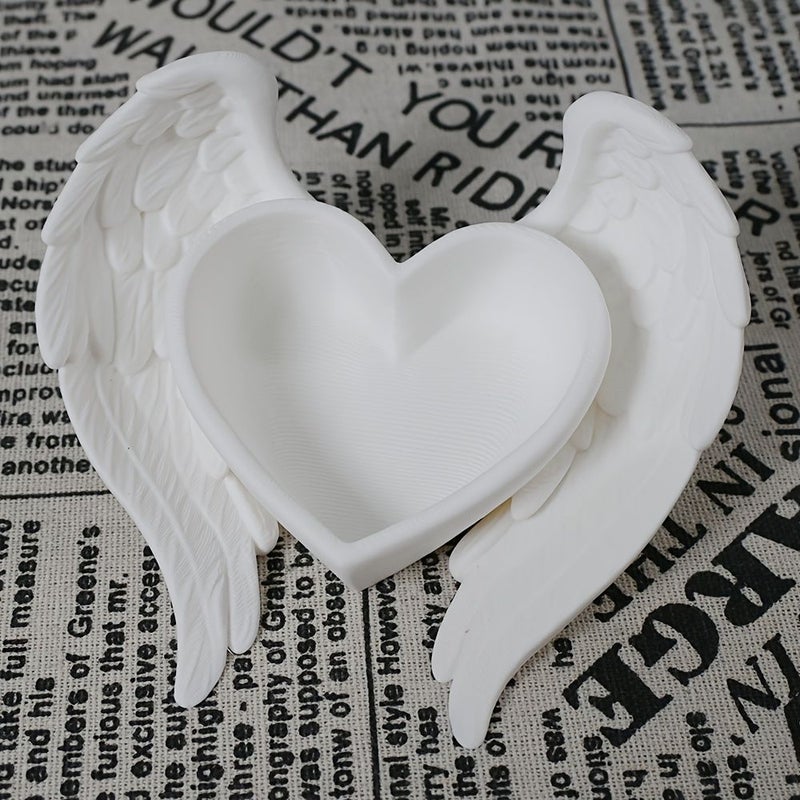 White Heart Shaped Tray Multi Functional Storage Box Key Holder Display Shelf - Image 5