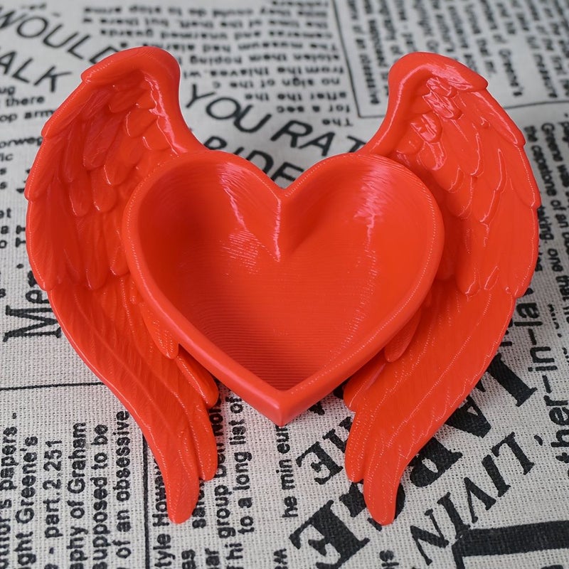 White Heart Shaped Tray Multi Functional Storage Box Key Holder Display Shelf - Image 4