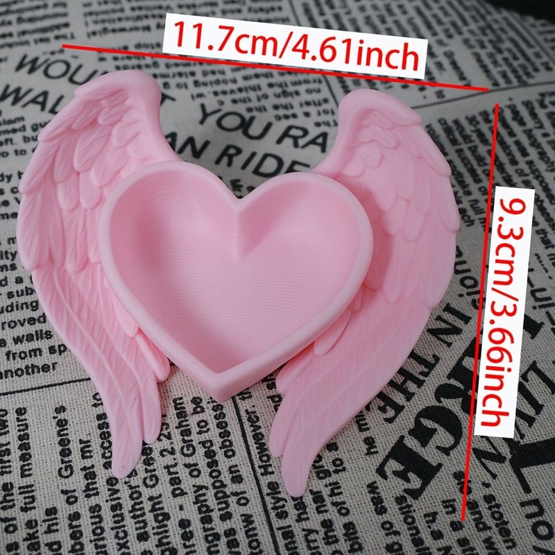 White Heart Shaped Tray Multi Functional Storage Box Key Holder Display Shelf - Image 3