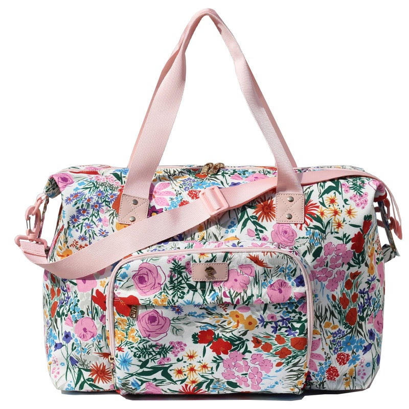 ESVAN Diaper Bag Tote, Travel Overnight Carry-on Duffel Gym Bag, Multifunction Linen Canvas Dry Wet Maternity weekender - Image 1