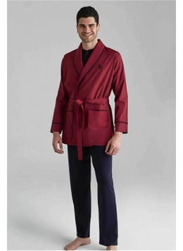 U.S. Polo Assn. 12000 Men's 5-Piece Dowry Dressing Gown Set-Burgundy  - Image 1