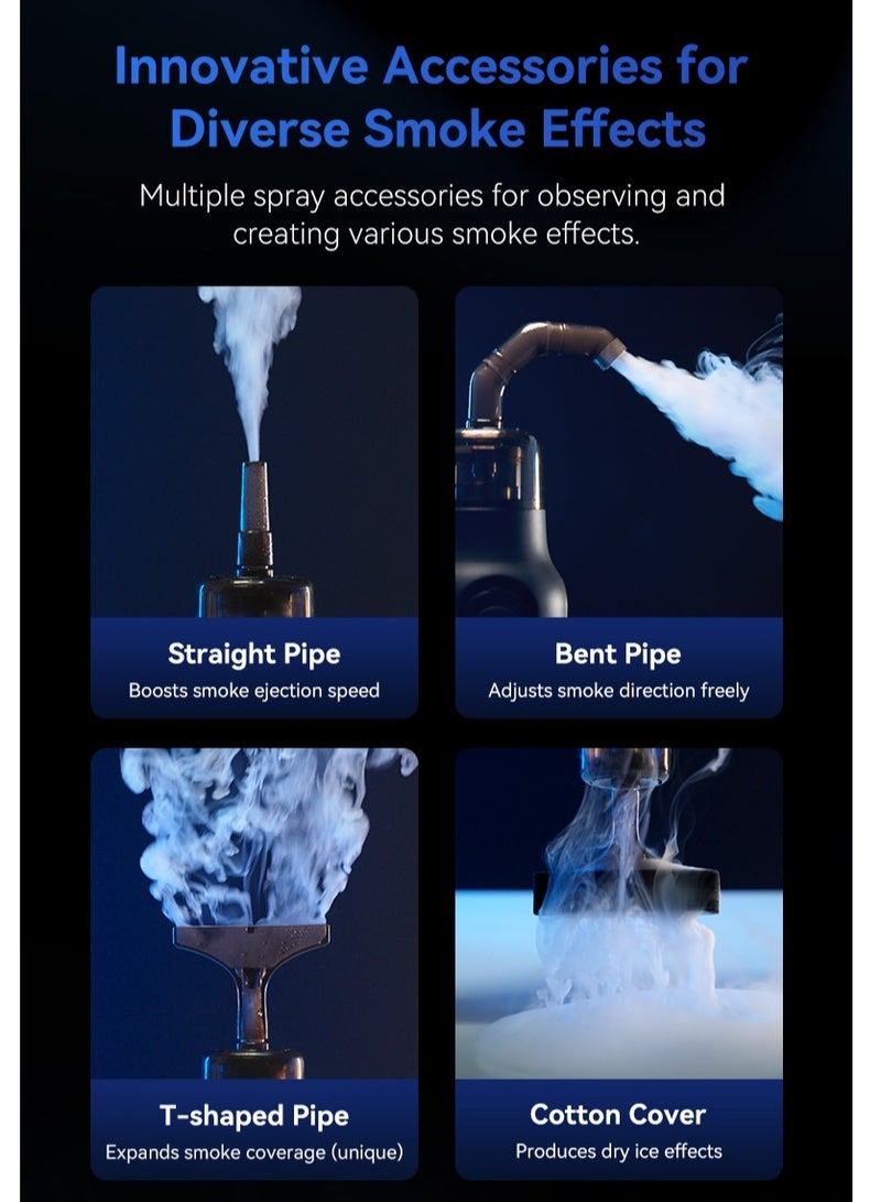 Fog Machine, Photography Fog Effect, Portable Fog Maker, with Remote Control Fogger Machine, for Video Shoot and Parties