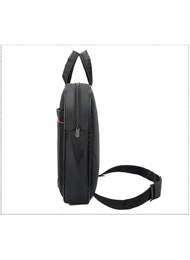 15.6-Inch Laptop Messenger Bag with Shoulder Strap – Waterproof Protective Laptop Sleeve Case with Handle & Accessory Pocket for Dell, HP, Lenovo, ASUS, Acer & MacBook (Black) - Image 4