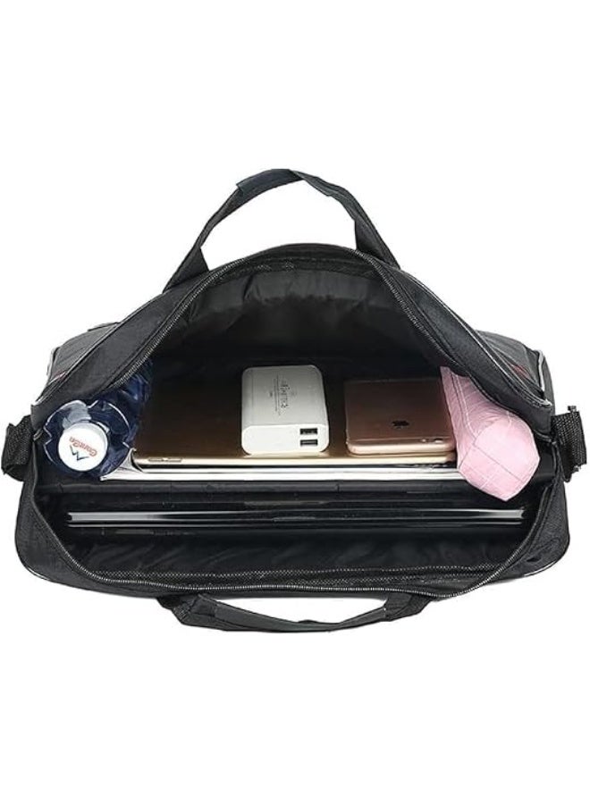 15.6-Inch Laptop Messenger Bag with Shoulder Strap – Waterproof Protective Laptop Sleeve Case with Handle & Accessory Pocket for Dell, HP, Lenovo, ASUS, Acer & MacBook (Black) - Image 3