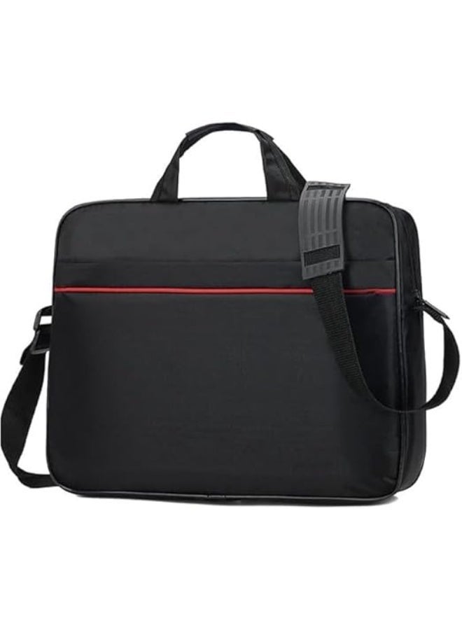 15.6-Inch Laptop Messenger Bag with Shoulder Strap – Waterproof Protective Laptop Sleeve Case with Handle & Accessory Pocket for Dell, HP, Lenovo, ASUS, Acer & MacBook (Black) - Image 1