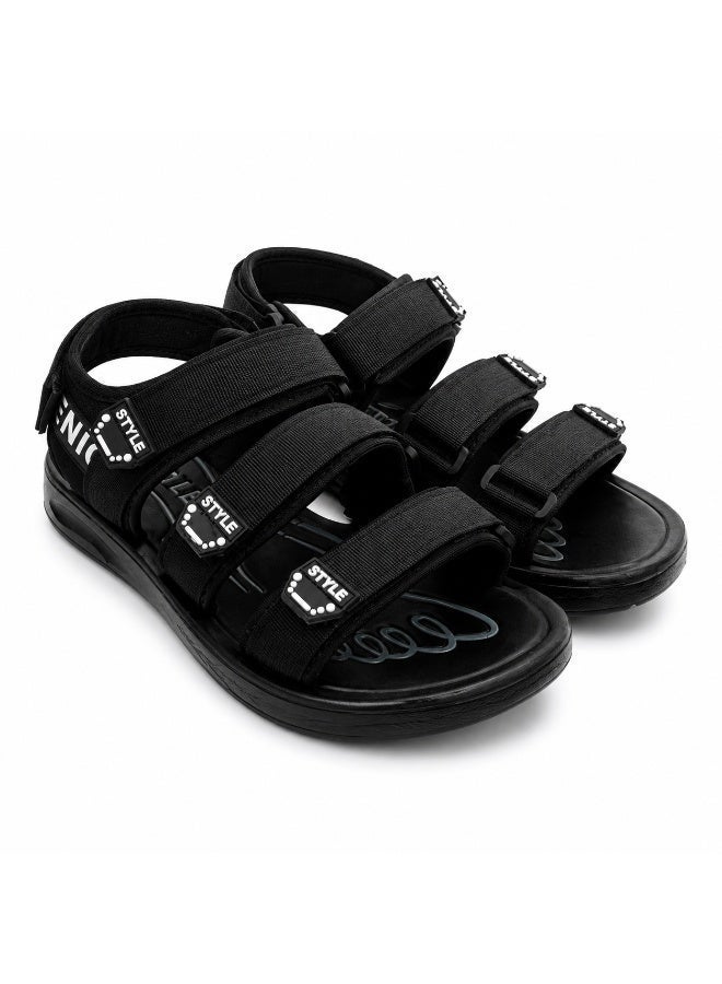 Men's Casual Adjustable Sport Sandals - Lightweight Comfortable Walking Sandals with Hook & Loop Straps - Image 3