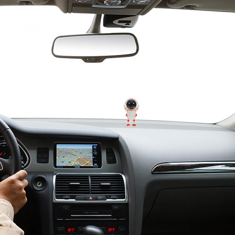 Orange Astronaut Car Compass Dash Mount Portable Vehicle Interior Decoration for Outdoor Navigation - Image 5
