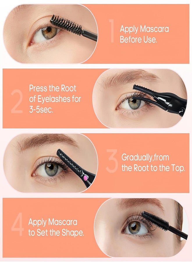 BRAINLE Heated Eyelash Curler with 3 Temperature Modes, USB Rechargeable Eye Lash Curlers for Women, Beauty Makeup Tools, Eyebrow Curler For Women, Eyelashes Lift Kit Accessories - Image 3