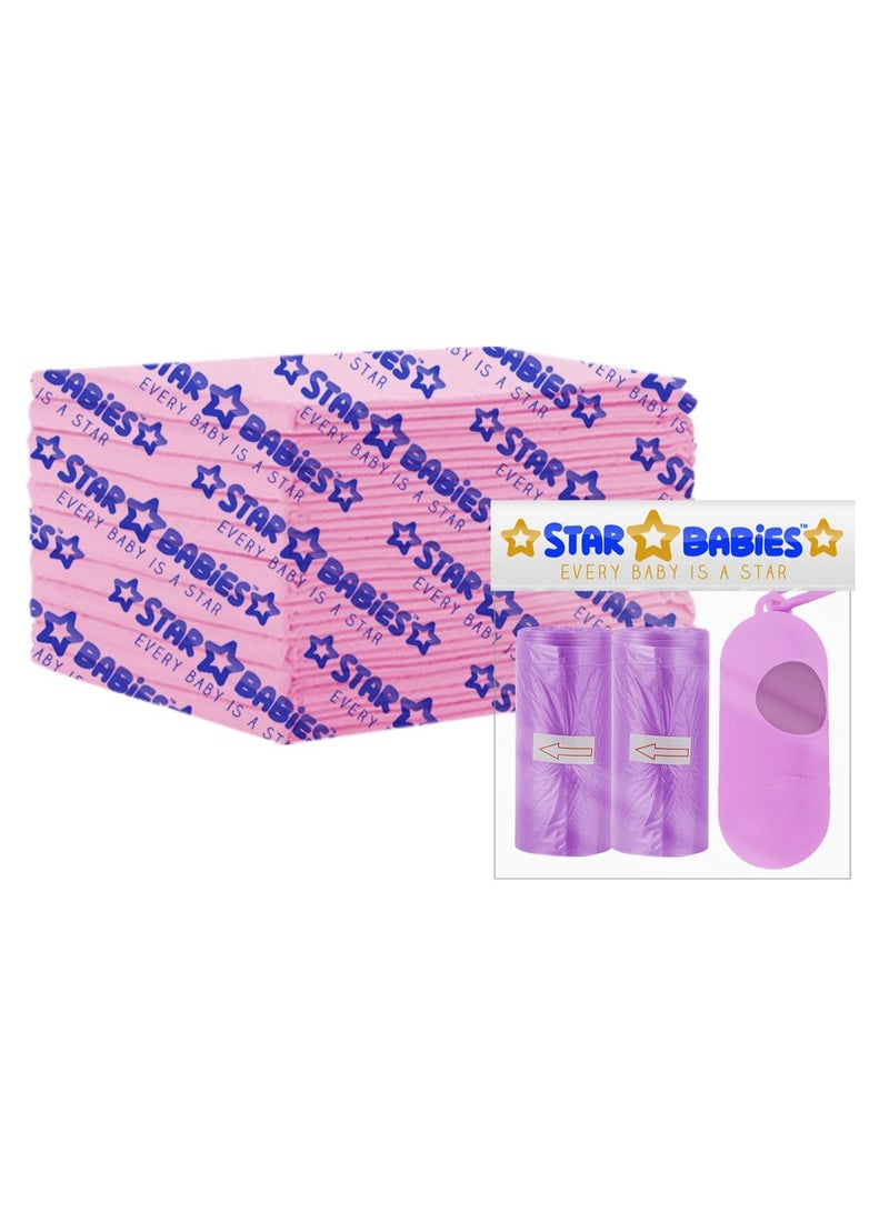 STAR BABiES Star Babies Combo (Changing mat 10pcs, Scented bag 2pcs with dispenser)  - Image 2