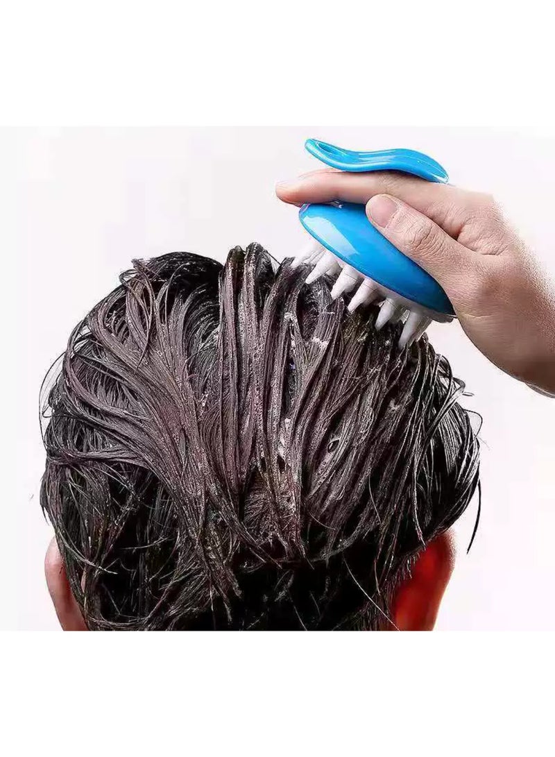 Hair Shampoo Brush with Soft Silicone Scalp Massager Brush Head, for All Hair Types, Deep Cleanses Scalp and Removes Dead Flaky Skin and Residue - Image 2