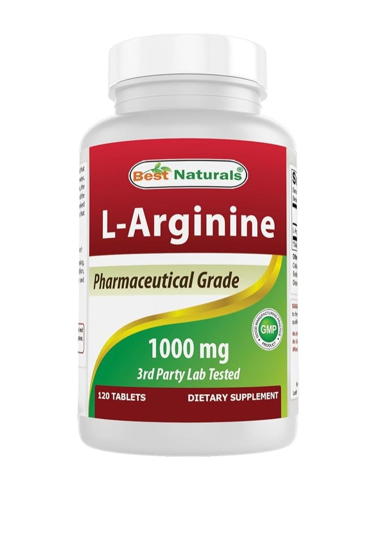 Best Naturals L-Arginine 1000mg 120 Tablets  - Image 1