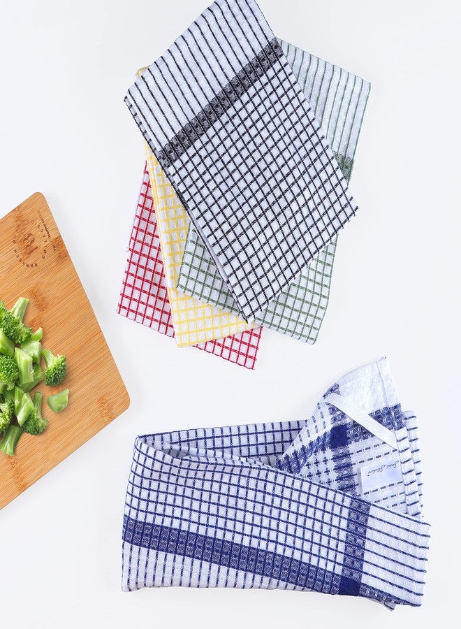 SAMI STUDIOS Kitchen Dish Towels Made With Eco-Friendly Cotton|Highly Absorbent For Cleaning&Quick Drying Of Plates&Glasses|X-Large,40X60 Cm|Elegant Waffle Checks(Set Of 5 Pieces),Multicolor - Image 2