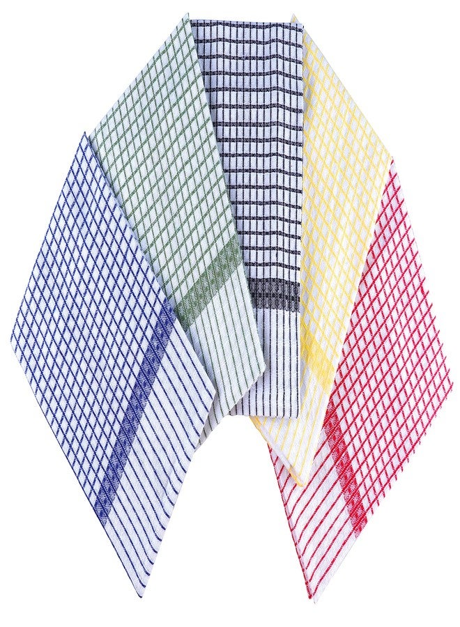 SAMI STUDIOS Kitchen Dish Towels Made With Eco-Friendly Cotton|Highly Absorbent For Cleaning&Quick Drying Of Plates&Glasses|X-Large,40X60 Cm|Elegant Waffle Checks(Set Of 5 Pieces),Multicolor - Image 5