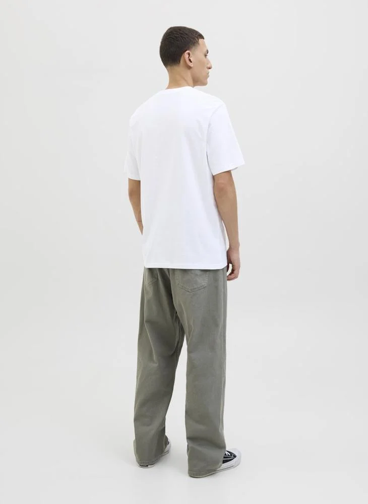 جاك اند جونز Jortavira Branding round Neck T-Shirt