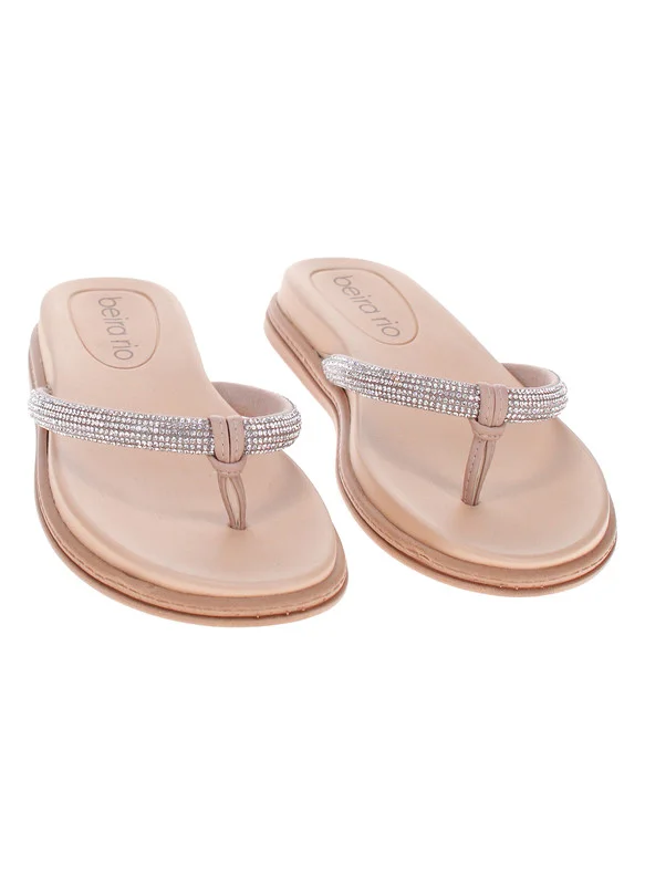 Beira Rio Beira Rio Ladies Flat Sandals Crystal | Made In Brazil