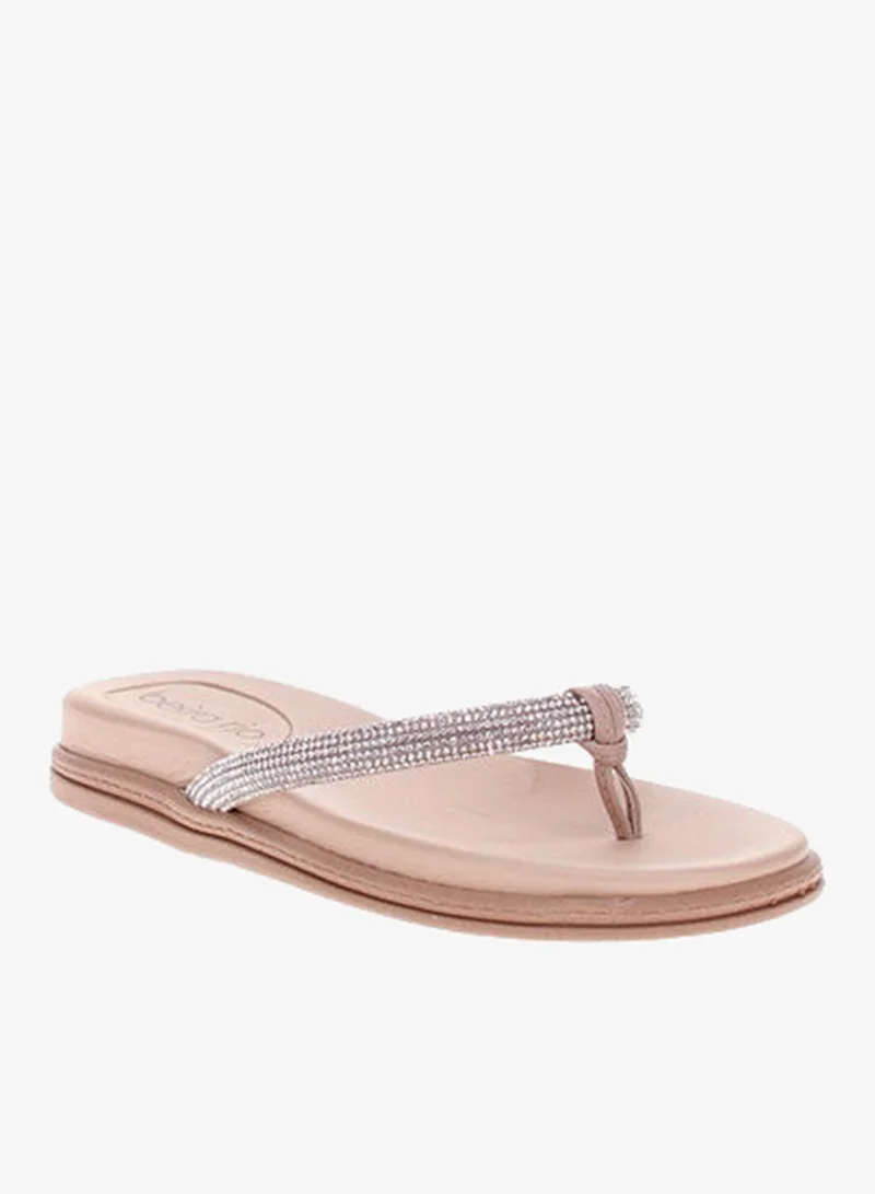 Beira Rio Ladies Flat Sandals Crystal | Made In Brazil