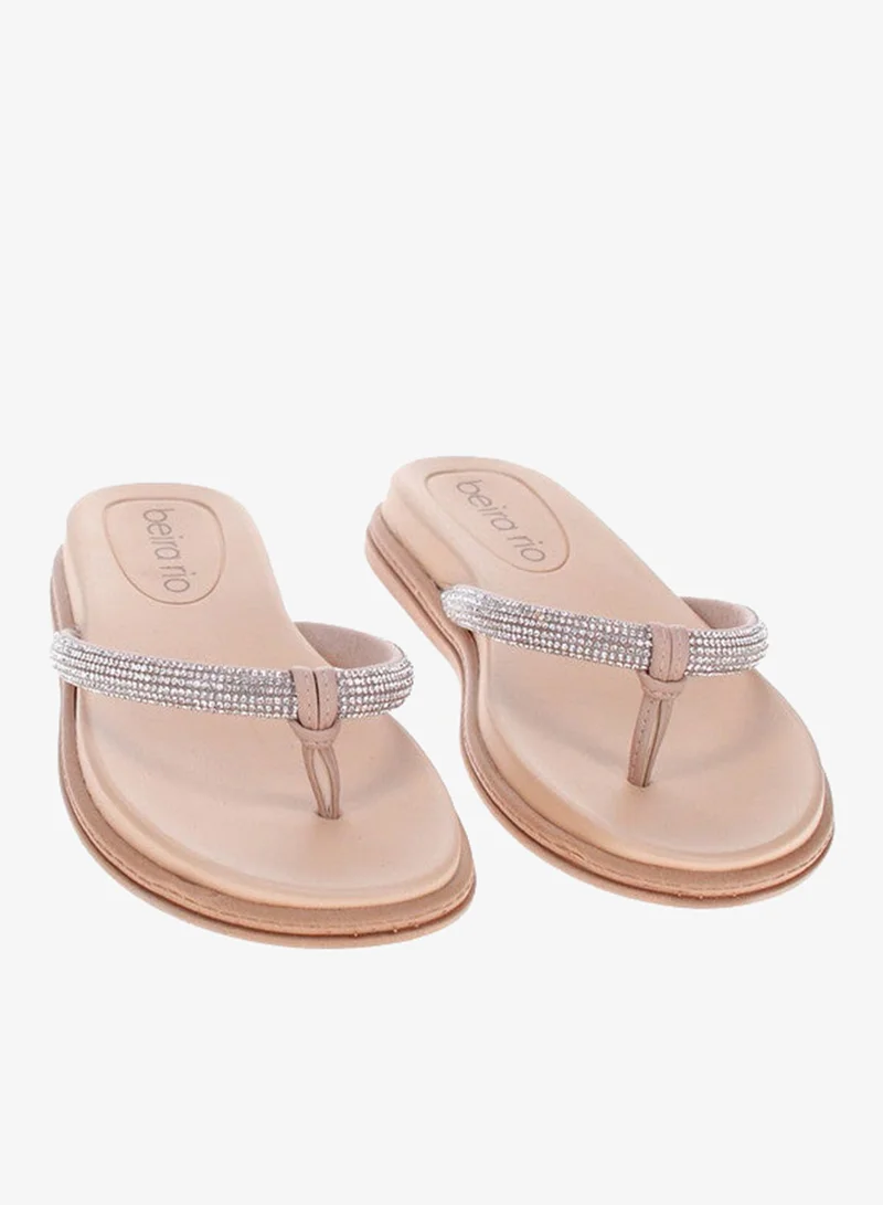 Beira Rio  Beira Rio Ladies Flat Sandals Crystal | Made In Brazil for Women | Best Price UAE