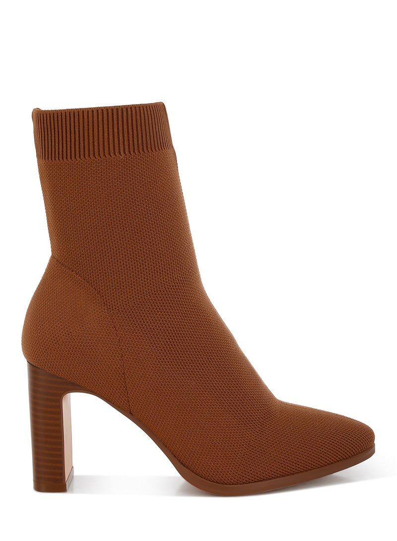 London Rag Flyknit Ankle Boots in Camel - Image 1