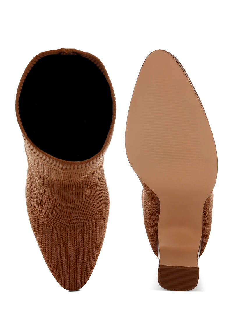 London Rag Flyknit Ankle Boots in Camel - Image 4