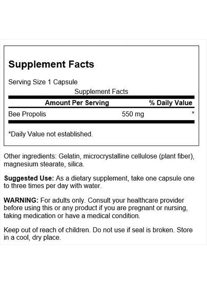 SWANSON - Bee Propolis 550 Milligrams 60 Capsules - Image 1