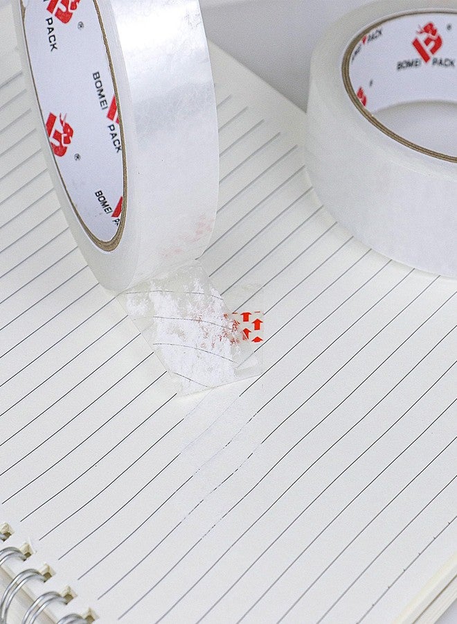 BOMEI PACK clear ribbon, 1 inch x 164 ft, clear tape refills, 3" large roll stationery tape, strong transparent gift wrapping tape for home, written - Image 5