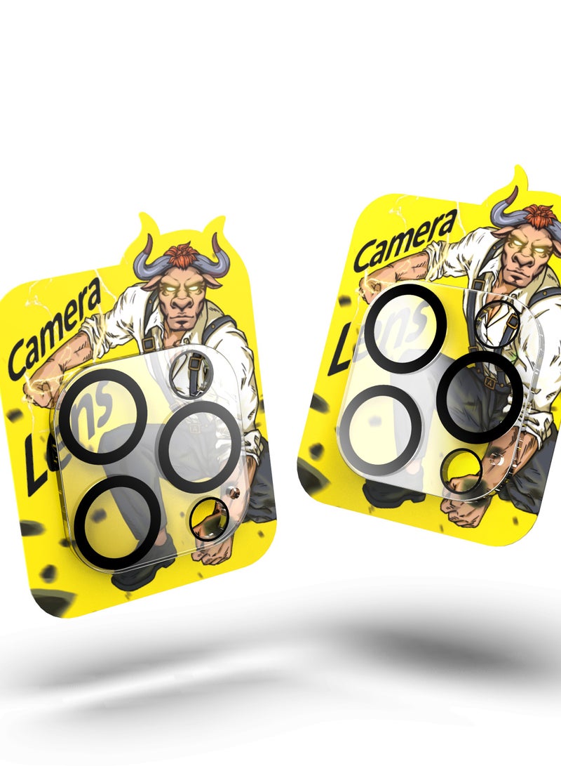 AJYAL iPhone Camera Lens Protector for iPhone 15 Pro 6.1-Inch and iPhone 15 Pro Max 6.7-Inch, 9H Tempered Glass Ring Cover, HD Clear, Case Friendly, 1-Pack - Image 5