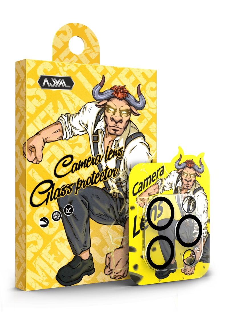 AJYAL iPhone Camera Lens Protector for iPhone 15 Pro 6.1-Inch and iPhone 15 Pro Max 6.7-Inch, 9H Tempered Glass Ring Cover, HD Clear, Case Friendly, 1-Pack - Image 3