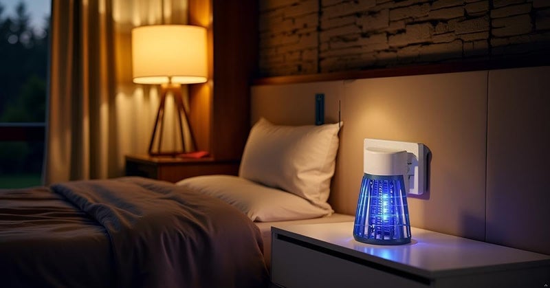 MEXONIC Mosquito Lamp Eco-Friendly LED Killer Machine USB-Powered Indoor Bug Zapper for Home Chemical-Free Insect Trap Safe Kids & Pets Easy to Clean Lamp, Electronic Lamp (Plug Mosquito LAMP) - Image 4