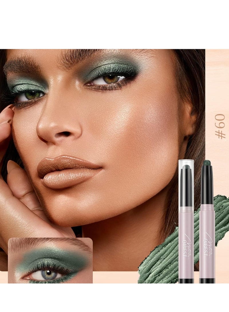 12-Color Waterproof Eyeshadow Stick Set - Matte, Glitter & Pearlescent Finish, Long-Lasting & Highly Pigmented Makeup Pencils for Women - Image 4