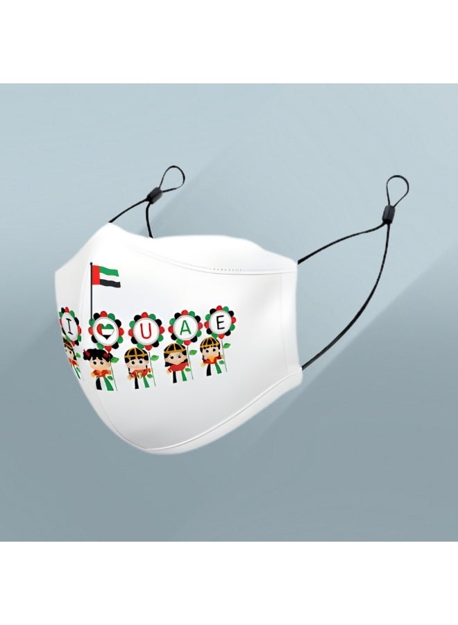 PRINTSHOP4ME Facecover For Celebrating UAE National Day Spirit Of The Union Flag Day Celebrations Facemask Cover For Kids | Men | Women - Adjustable Length - Image 4