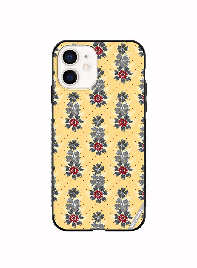 VR CREATIVE Protective Case Cover For Apple iPhone 12 mini Pattern Folower Design Multicolour - Image 1