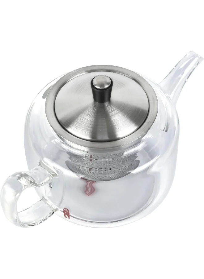Cuisine Art Glass Teakettle - 723Ml Capacity, Glass Tea Pot With Infuser, Microwavable, Tea Strainer For Loose Leaf Tea And Blooming Tea
