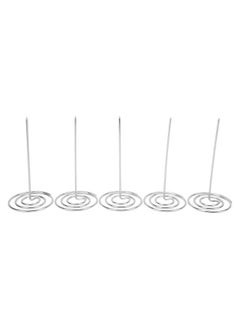 Thoraya 5PCS Receipt Holder Wear Resistant Anti Corrosion Recyclable Check Spindle for Office KitchenSilver  - Image 1