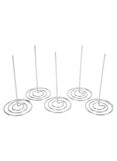Thoraya 5PCS Receipt Holder Wear Resistant Anti Corrosion Recyclable Check Spindle for Office KitchenSilver  - Image 2
