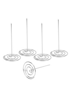 Thoraya 5PCS Receipt Holder Wear Resistant Anti Corrosion Recyclable Check Spindle for Office KitchenSilver  - Image 5