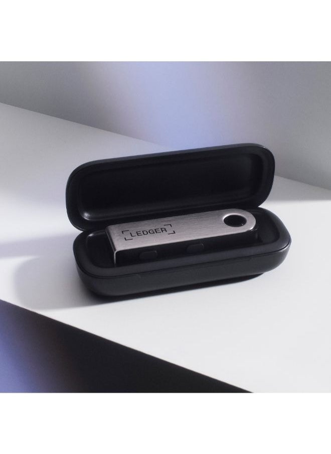Ledger - Nano S Plus Case | Secure & Protective Storage Case for Ledger Nano S Plus Hardware Wallet, Portable and Lightweight | Pebble Finish  - Black - Image 1