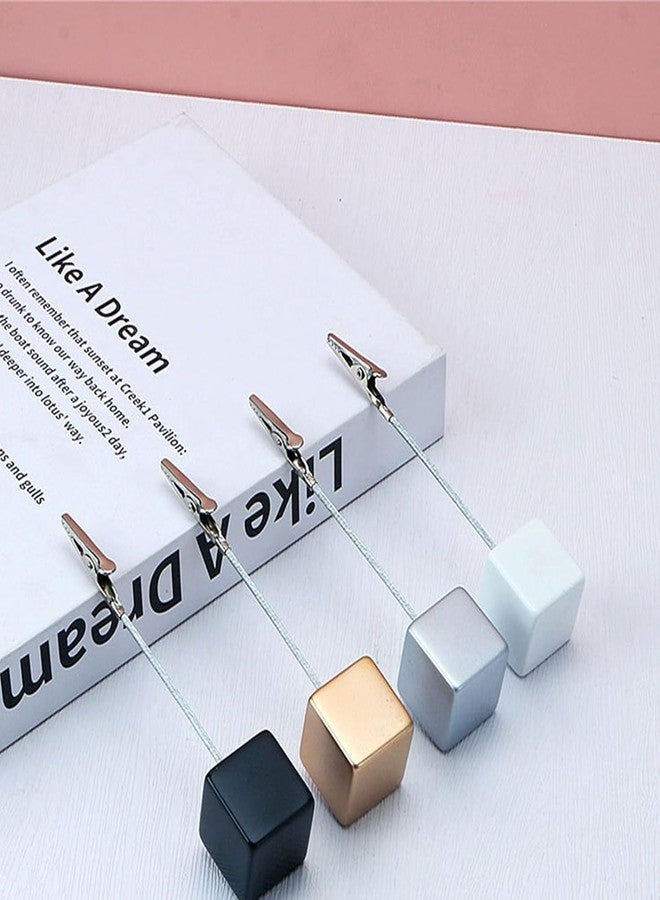 YSSZAM 4Pcs Memo Clip Holders Stand with Alligator Clasp Pictures Card Paper Note Clip for Office Home Use - Image 4