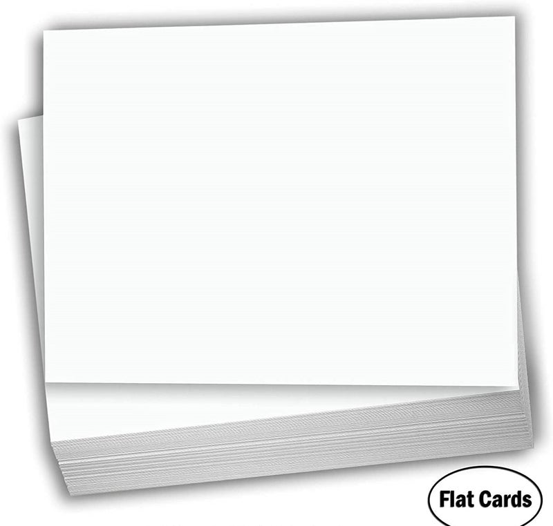 Hamilco White Cardstock - Flat 4 X 6" Heavy Weight 100 lb Card Stock for Printer - 100 Pack - Image 2