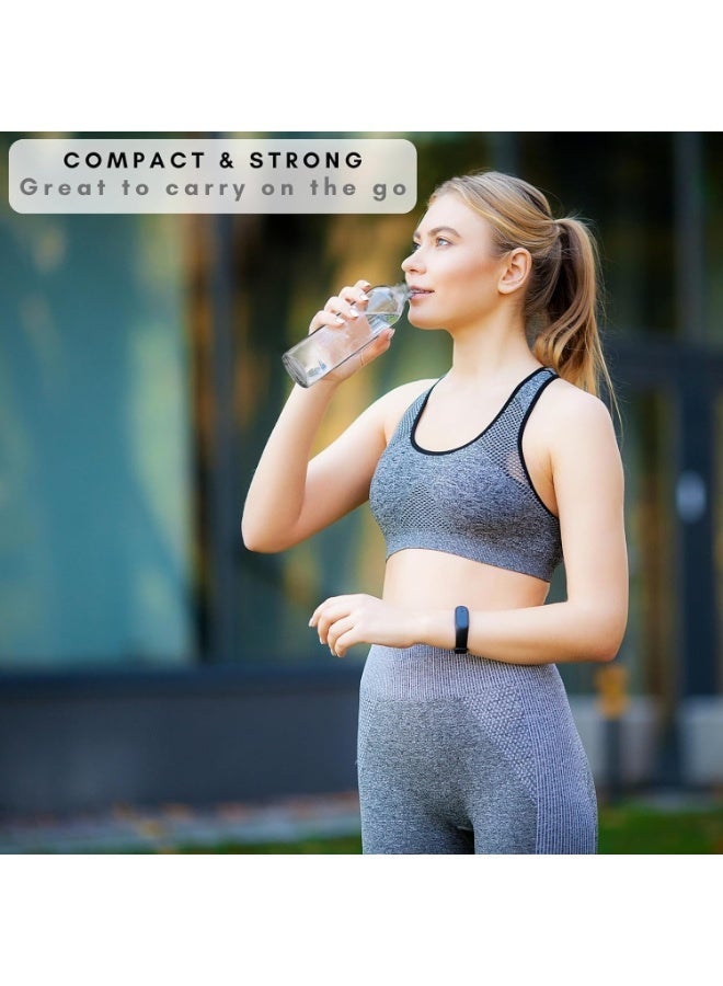 6 حزمة زجاجات مياه زجاجية واضحة 500 مل مع أغطية مقاومة للتسرب ، زجاجات عصير قابلة لإعادة الاستخدام مع فرشاة تنظيف وقمود ، حاويات مشروبات واسعة الفم للتعصير ، الملصقات ، الصلصات ، تخزين الثلاجة - Image 4