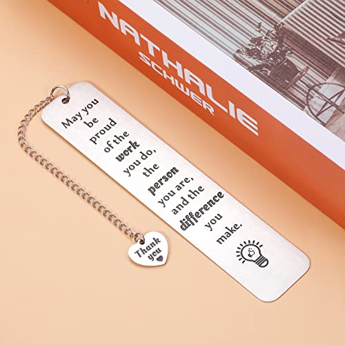 KINMES Coworkers Leaving Gifts for Women Employee Thank You Appreciation Gifts Inspirational Congratulations Bookmark Gift for Colleague Boss Leader Office Team Teacher Retirement Farewell Christmas Gifts - Image 4