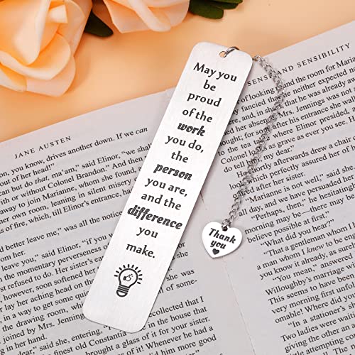 KINMES Coworkers Leaving Gifts for Women Employee Thank You Appreciation Gifts Inspirational Congratulations Bookmark Gift for Colleague Boss Leader Office Team Teacher Retirement Farewell Christmas Gifts - Image 2
