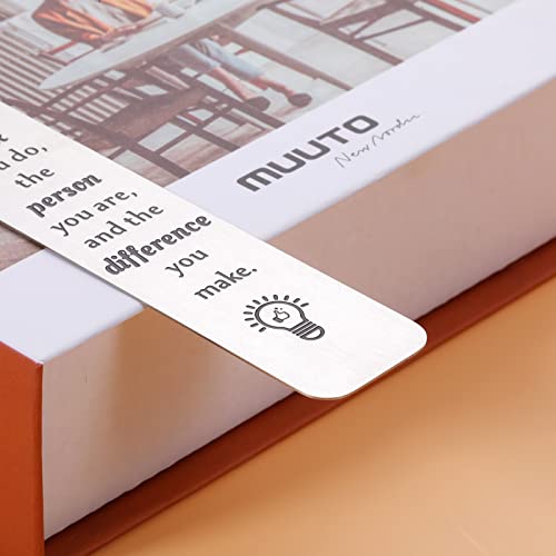 KINMES Coworkers Leaving Gifts for Women Employee Thank You Appreciation Gifts Inspirational Congratulations Bookmark Gift for Colleague Boss Leader Office Team Teacher Retirement Farewell Christmas Gifts - Image 3