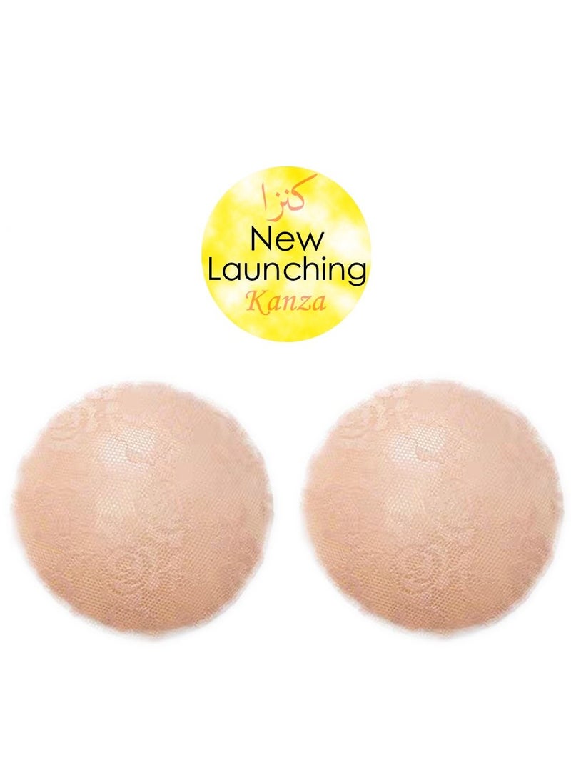 Kanza Self Adhesive Nipple Cover Pads Beige  - Image 1