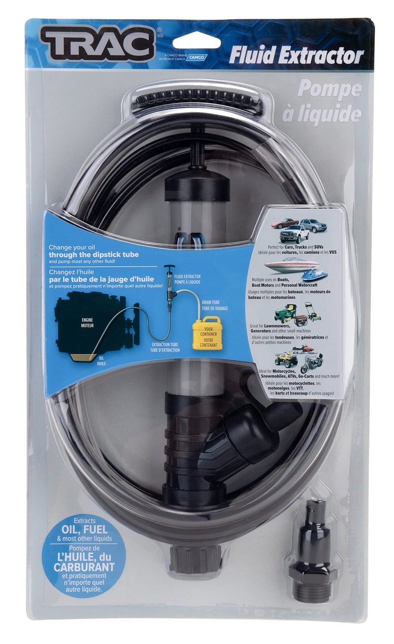 Trac Outdoors Hand Held Fluid Extractor - Ideal for Nearly All Forms of Fluid Extraction - Includes Cap, Adapters and Hoses (69360), Gray - Image 4