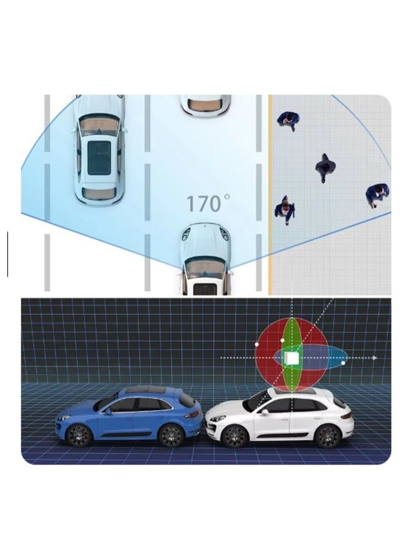 Car DVR Black Box Mini Camera Dashcam Front And Rear 2K Dash Cam For Car 24 Hour Parking Monitoring Loop Recording Voice Prompts