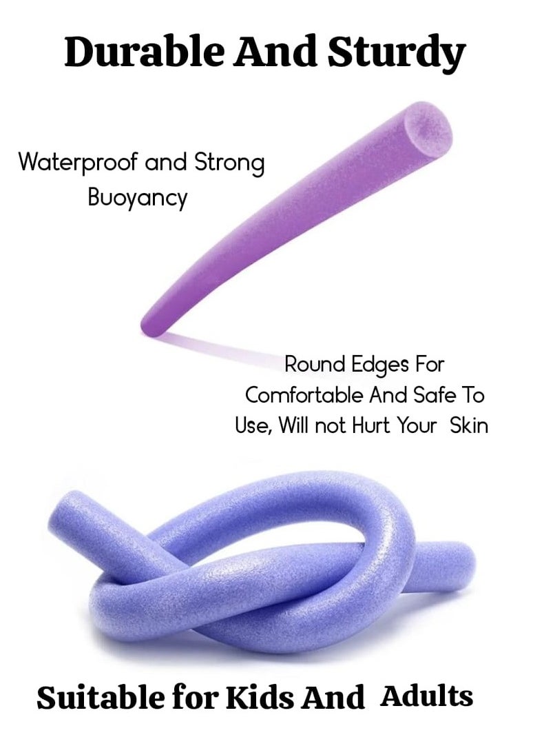 ISHWAZ Highly Buoyant Swimming Stick For Adults And Kids - 2 Swimming Pool Noodles Of Purple Color  - Image 3