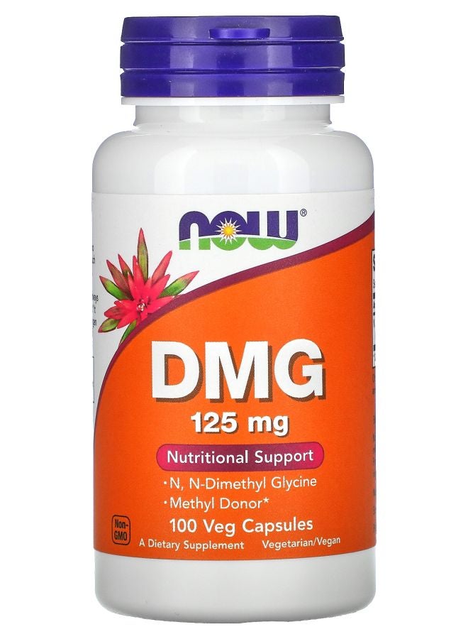 now DMG 125 mg 100 Veg Capsules