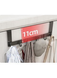 Arabest Door Hook Storage Rack Metal Hanger Door 6 Hook Hanger Black  - Image 5