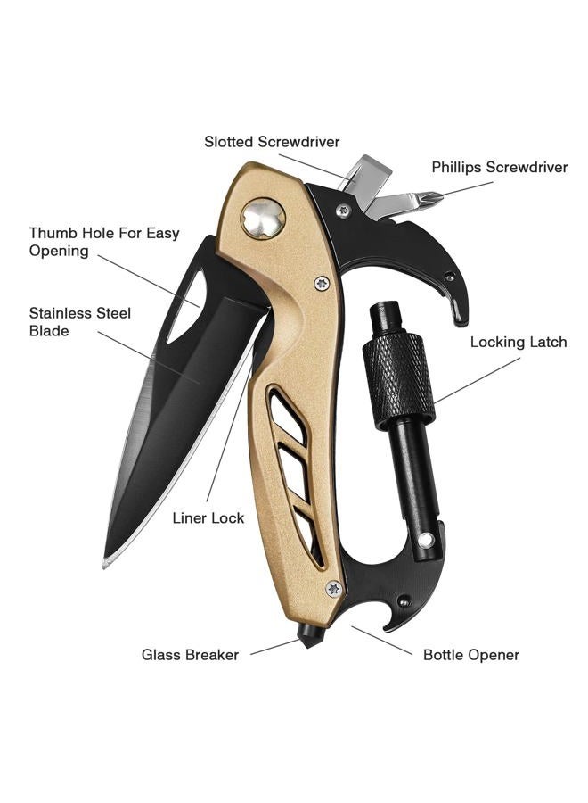 FUNBRO Multitool knife, Gift for Men (Gold) - Image 5